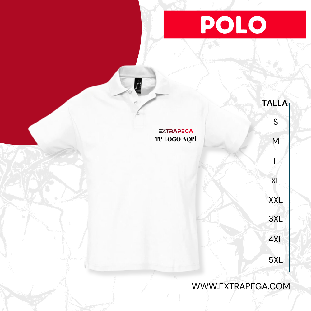 Polo de Algodón Estampado Pequeño + Estampado Grande